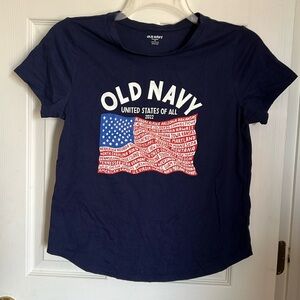 Old Navy Womens Medium USA Flag T-shirt